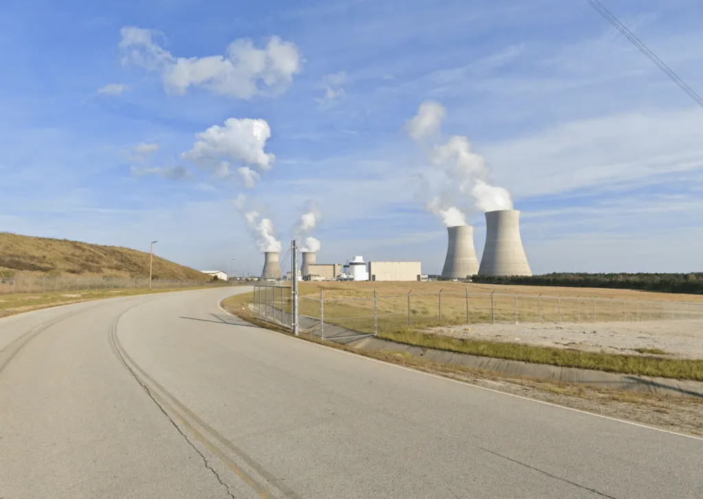 Plant Vogtle cooling towers near Waynesboro, GA